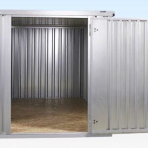 4M X 2.1M Flat Pack Container Store – Galvanized