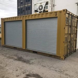 Yellow 20ft Used Container – Dual Side Roll-Up Doors